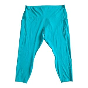 Lululemon Athletica Teal Align High Rise Cropped Leggings 20